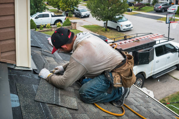 Professional Roof Replacement technician working in Little York, NY